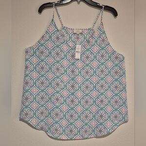LOFT | NWT| Multicolor Patterned Camisole | XL